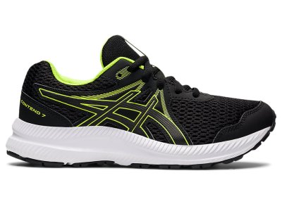 Asics Contend 7 Tenisiće Dječje Crne Zelene | RS7198-101