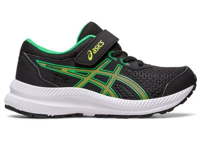 Asics Contend 8 Sports Patike Dječje Crne Svijetlo Zelene | RS7985-299