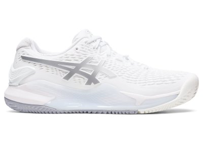 Asics Gel-resolution 9 Clay Tenisiće Ženske Bijele Srebrne | RS1275-778
