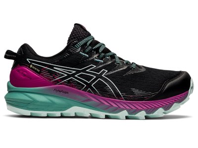 Asics Gel-trabuco 10 GTX Tenisice Za Trčanje Ženske Crne Svijetlo Plave | RS9768-465